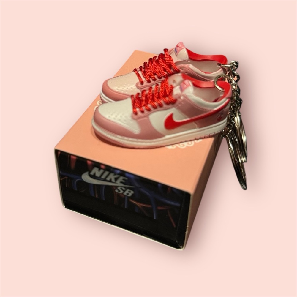 Nike Kids Sneakers Keychain - Pink and Red